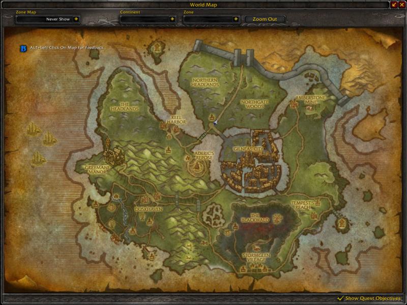 Gilneas Map